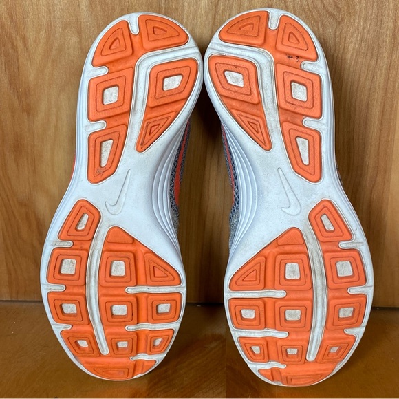 Womens 7.5 Nike Revolution 3 Athletic Shoes Gray Orange SEF1186 - Picture 7 of 8